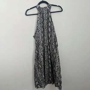 Snake Print Halter Dress
